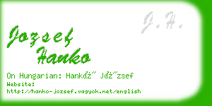 jozsef hanko business card